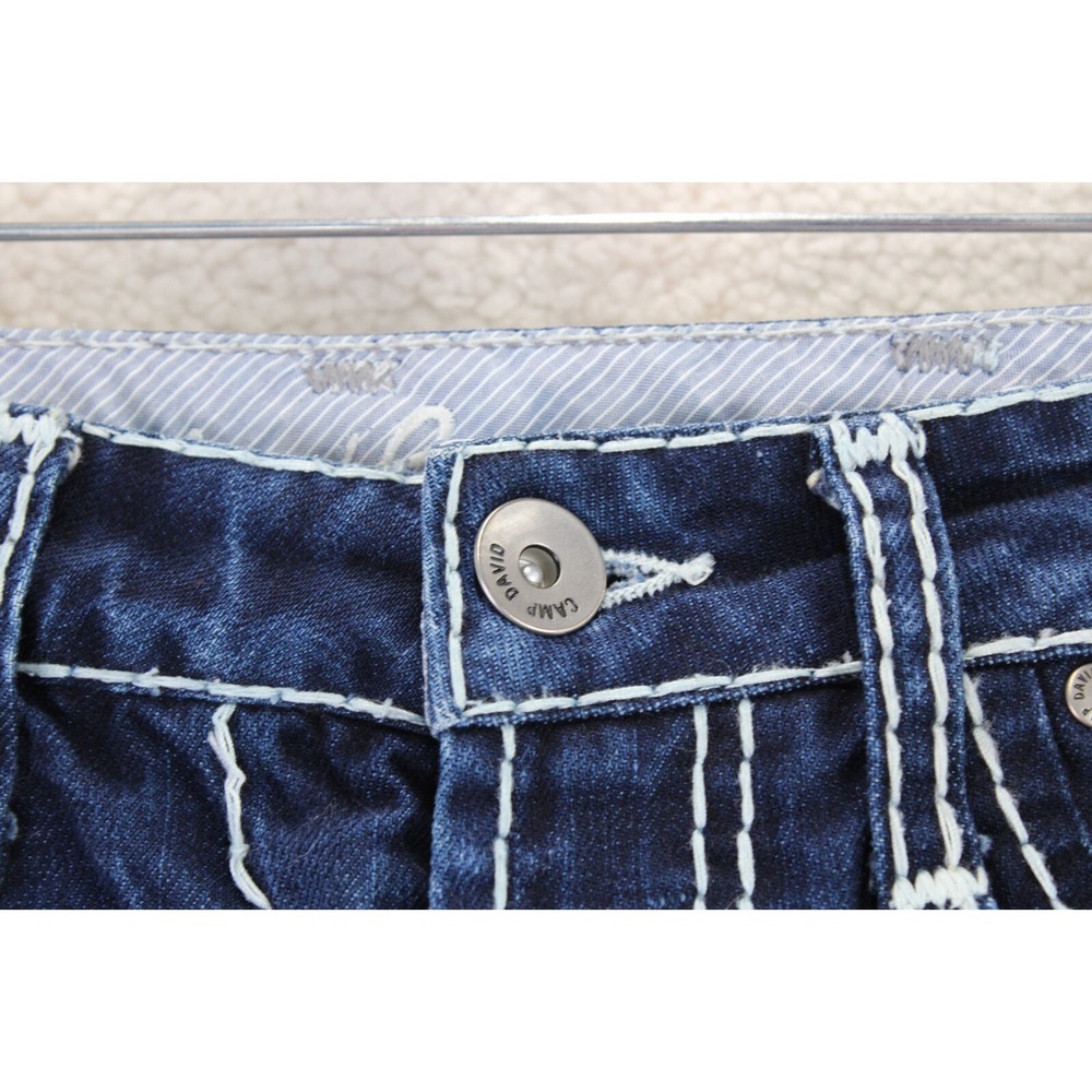 Camp David Men Nick Regular Fit Dark Wash Denim Jeans White Stitching Size 31x32 - Picture 8 of 16